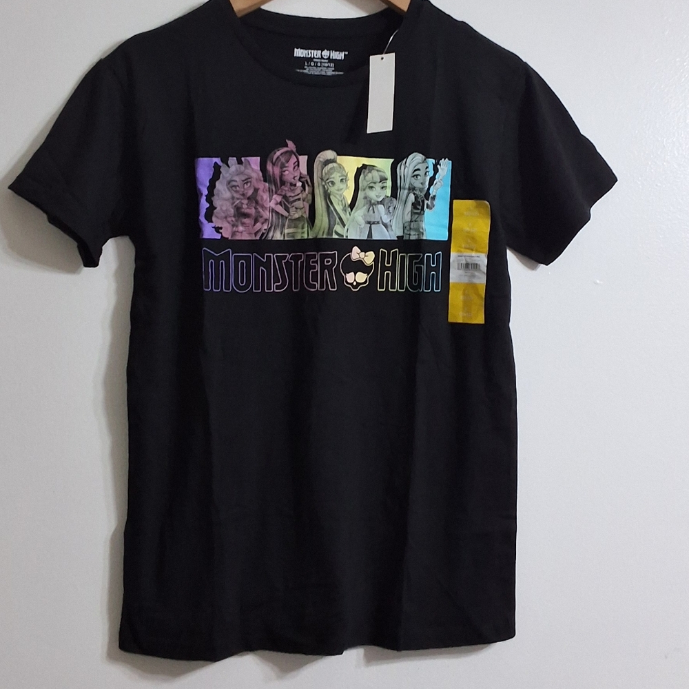 Mattel Girls Monster High Girls Short Sleeve  Graphic T-Shirt, Large(10/12), NWT